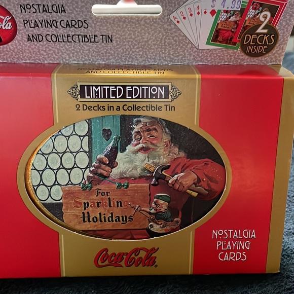 Coca Cola Nostalgia Playing Cards 1994 in collectors tins - Picture 3 of 3